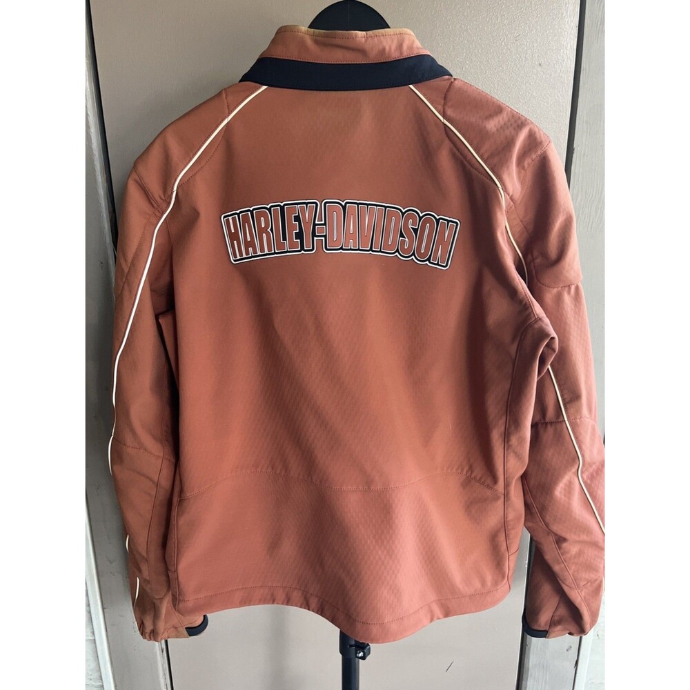 HARLEY DAVIDSON HD Women's Motorcycle Riding Jacket Burnt Orange Size Large